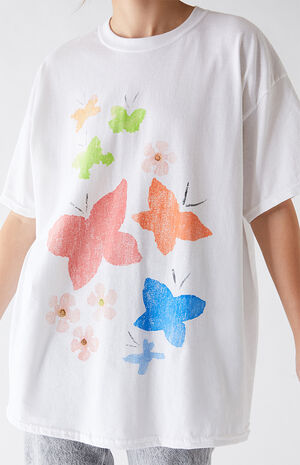 Golden Hour Watercolor Butterflies T-Shirt | PacSun