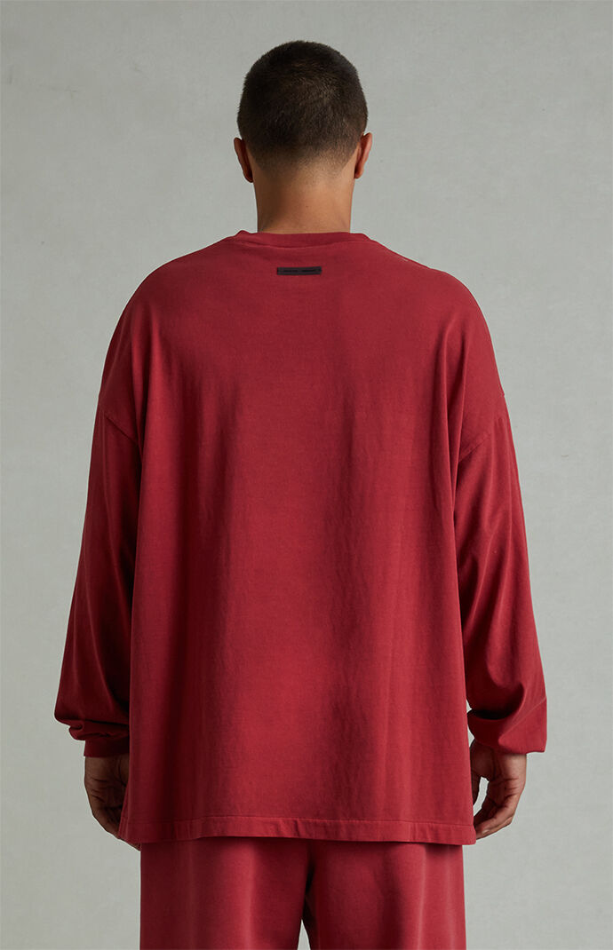 Fear of God ESSENTIALS Crimson '90s Long Sleeve T-Shirt | Pacsun