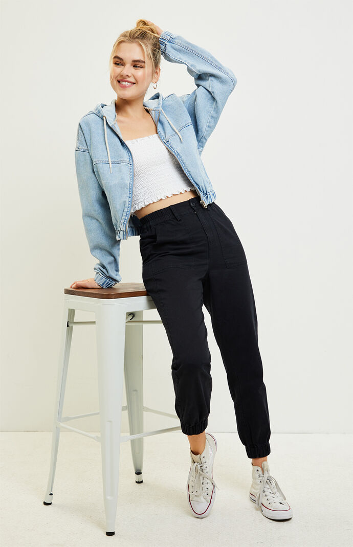 pacsun denim bomber jacket