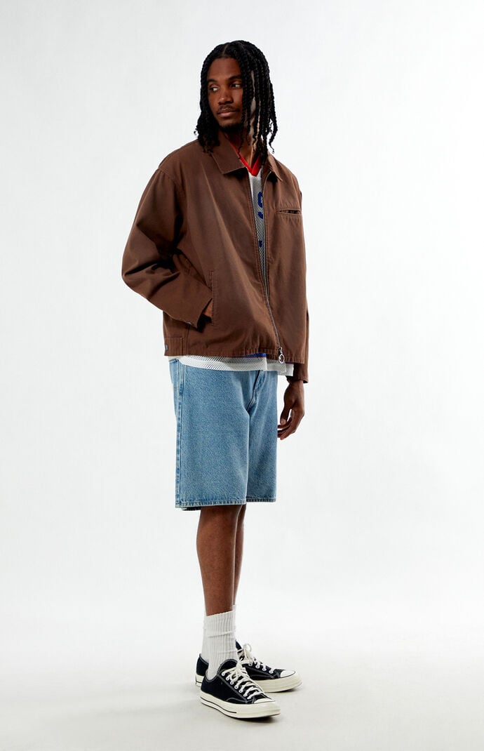 Pacsun Brown Washed Canvas Gas Jacket | PacSun