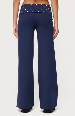 Reeva Polka Dot Fold Over Pants image number 3