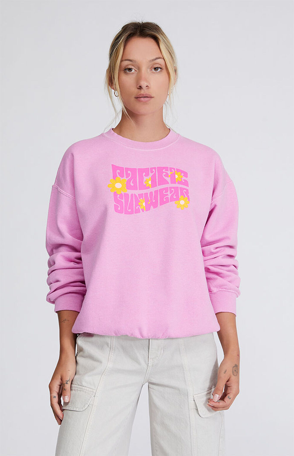 PS / LA Pacific Sunwear Flower Crew Neck Sweatshirt PacSun
