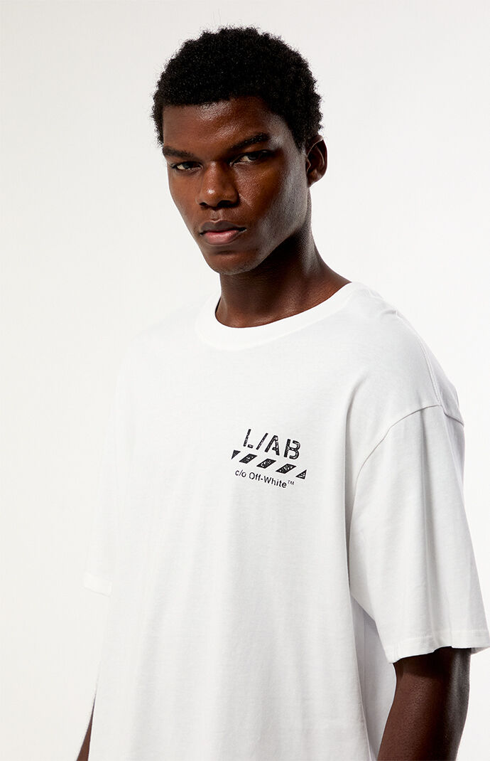 L/AB c/o Off-White Diagonal Oversized T-Shirt | Pacsun