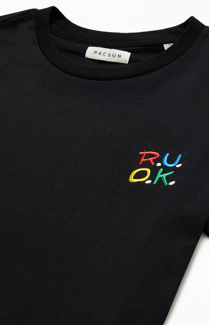 R U O K Embroidered T-Shirt