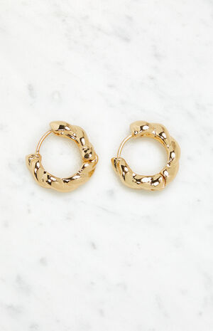 Braided Huggie Hoop Earrings image number 2