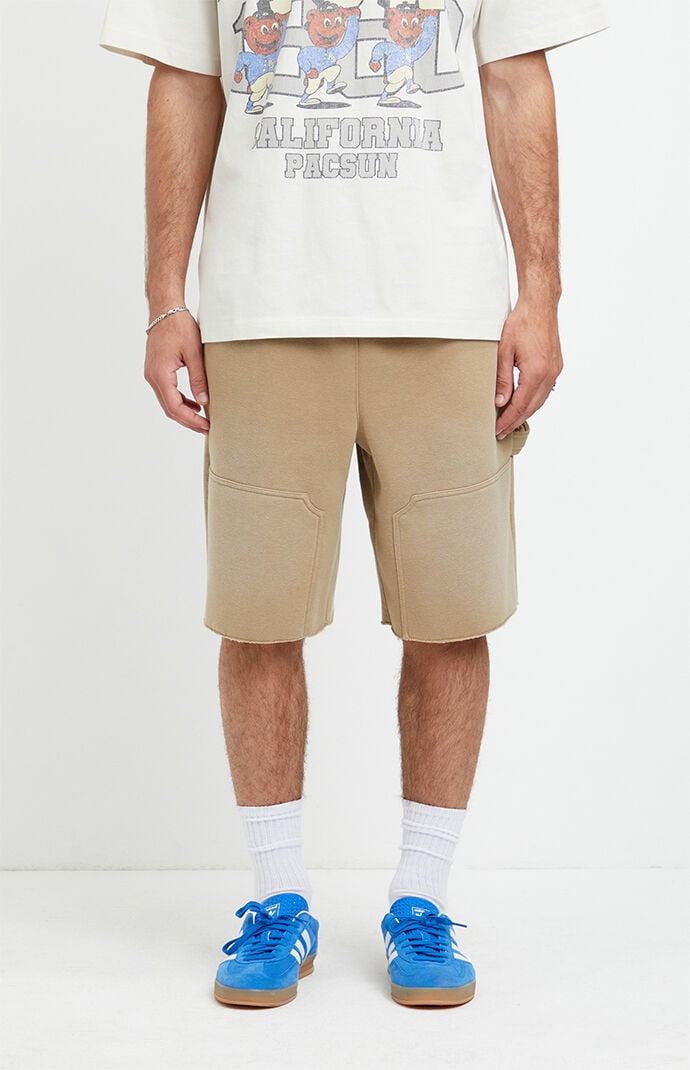 Pacsun Frasier Fleece Cutoff Carpenter Baggy Sweat Shorts