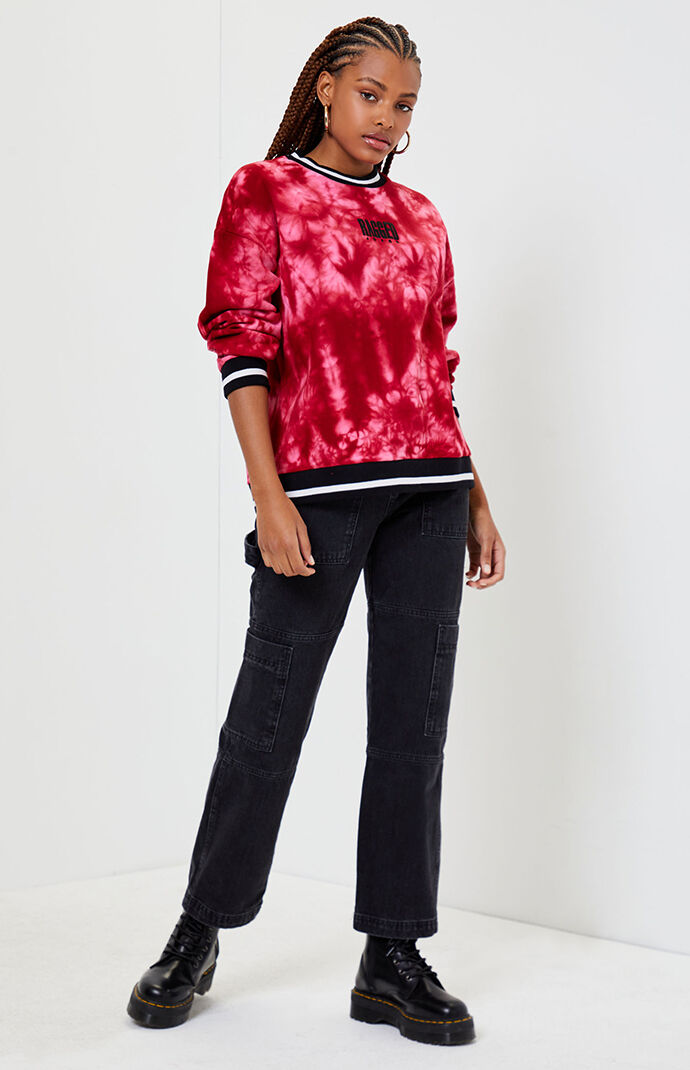 Ragged jeans sweatshirt outlet
