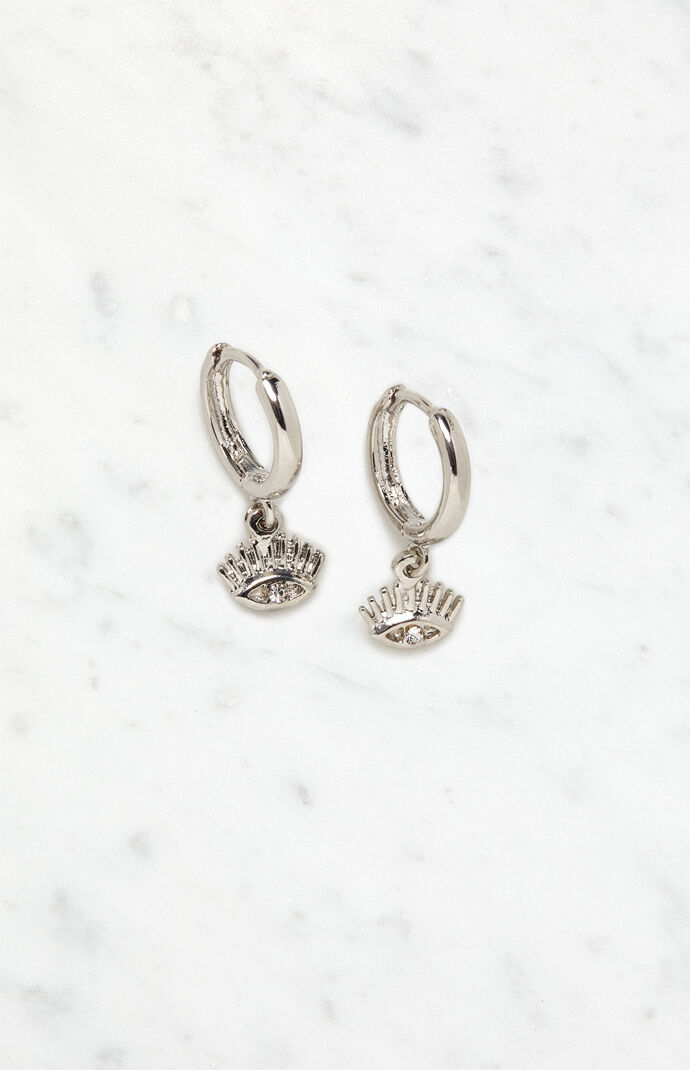 Silver Evil Eye Earrings