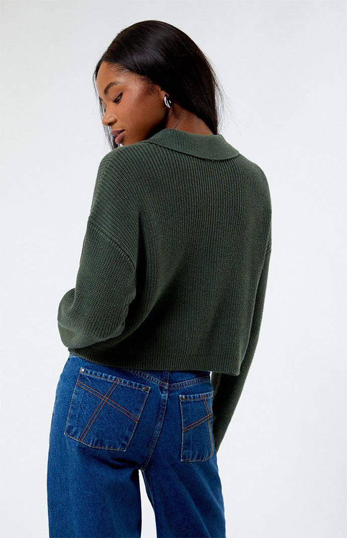 Collared button up 2025 sweater