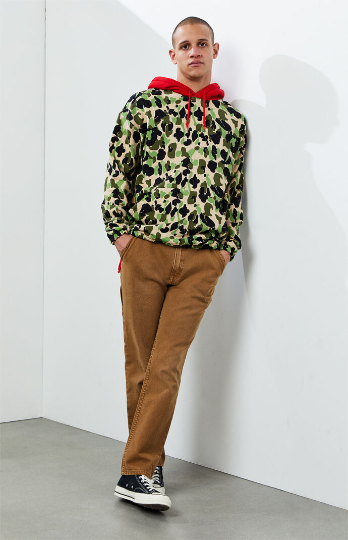 Camo Print Graphic Hoodie