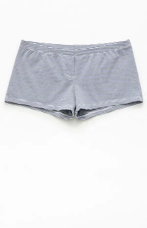 Gray & White Striped Boxer Boyshorts image number 1