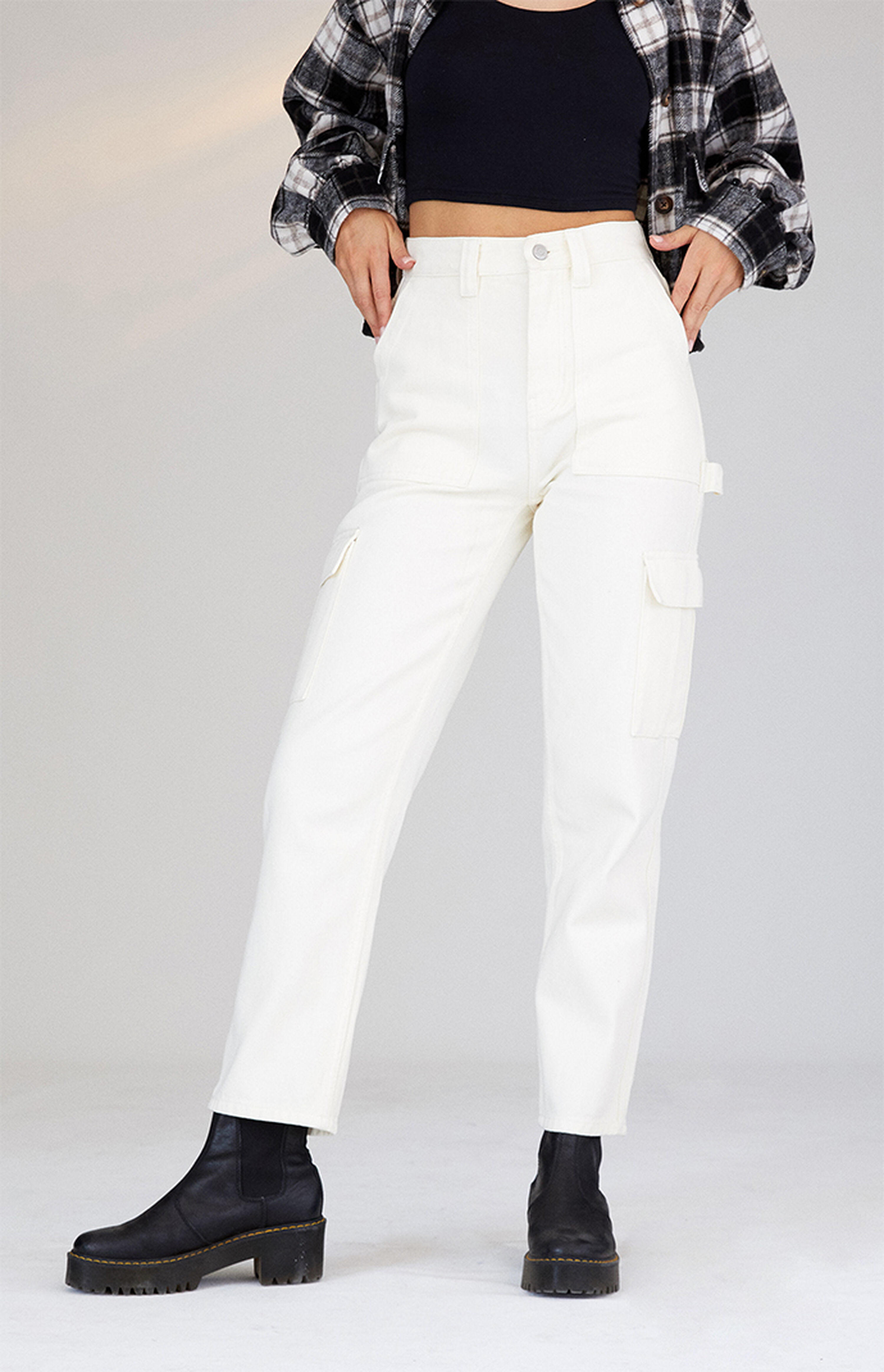 Pacsun White Cargo Pants