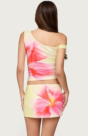 Tiger Flower Off Shoulder Top image number 3