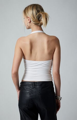 Studded Strap Halter Tank Top image number 5