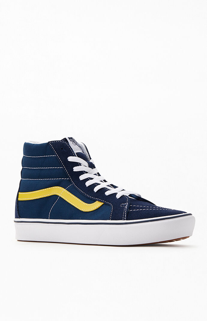 vans comfycush blue yellow