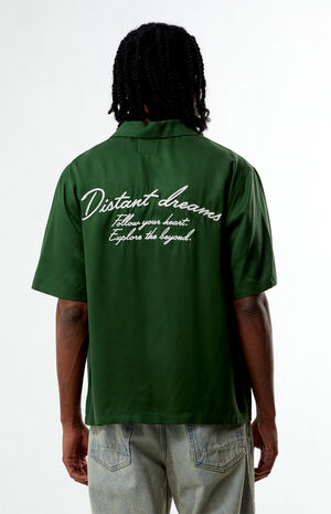 Distant Dreams Embroidered Oversized Resort Camp Shirt image number 4