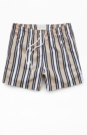 Multi Stripe 4" Swim Trunks image number 1