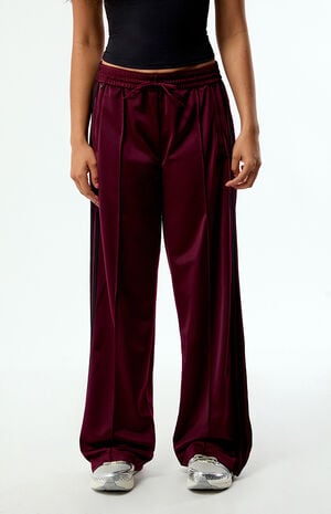 Maroon Firebird Loose Track Pants image number 2