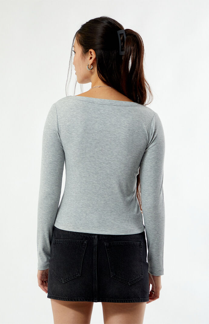 Your Favorite Kylie V-Neck Ribbed Long Sleeve Top