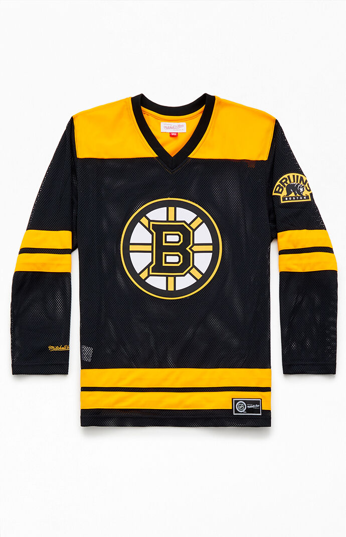 Mitchell & Ness Boston Bruins Mesh V-Neck Jersey | PacSun