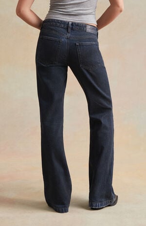 Dark Blue Low Rise Bootcut Jeans image number 4