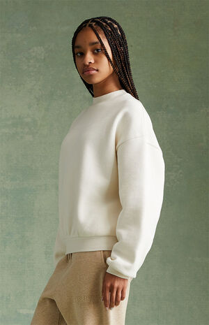 Essentials Cloud Dancer Crew Neck Sweatshirt image number 2