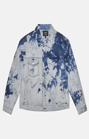 Trucker Bleached Indigo Denim Jacket image number 1