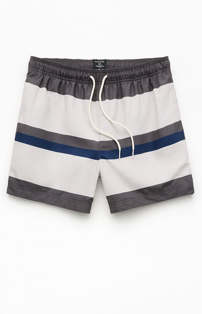 Pacsun Pierre Striped Eco 4.5" Swim Trunks