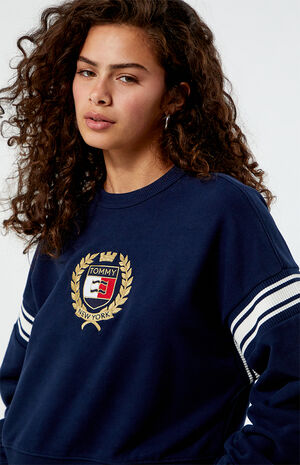 Boxy Crest Crew Neck Sweatshirt image number 2