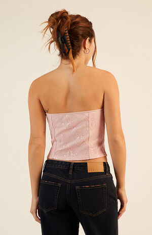 Bow Sequin Tube Top image number 4