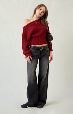 Casey Low Rise Baggy Jeans Black Tinted Casey Low Rise Baggy Jeans Black Tinted image number 5