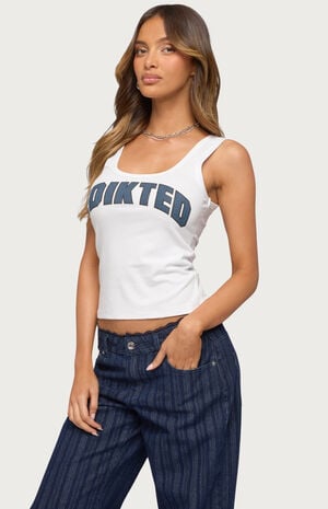 Girly Ribbed Tank Top image number 2