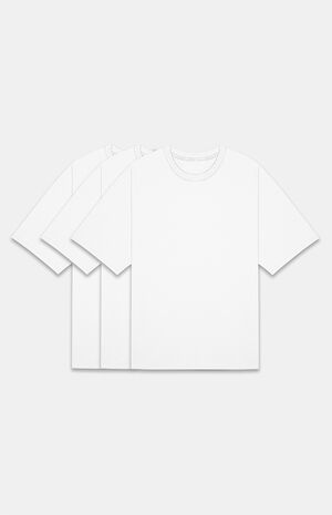 Essentials White 3 Pack T-Shirts image number 1