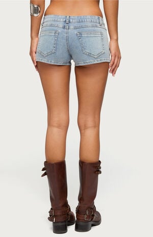 Western Stitch Studded Denim Micro Shorts image number 3