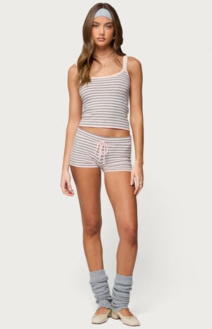 Lillian Striped Knit Shorts image number 5