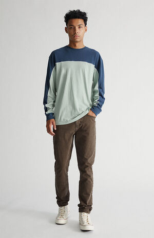 Recycled Milk Chocolate Slim Taper Jeans image number 2