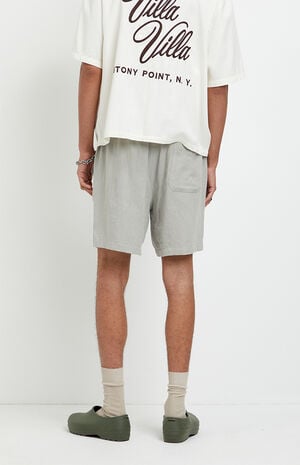 Gray Linen Shorts image number 4