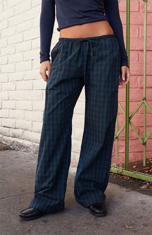 Green Plaid Anastasia Baggy Pants image number 1