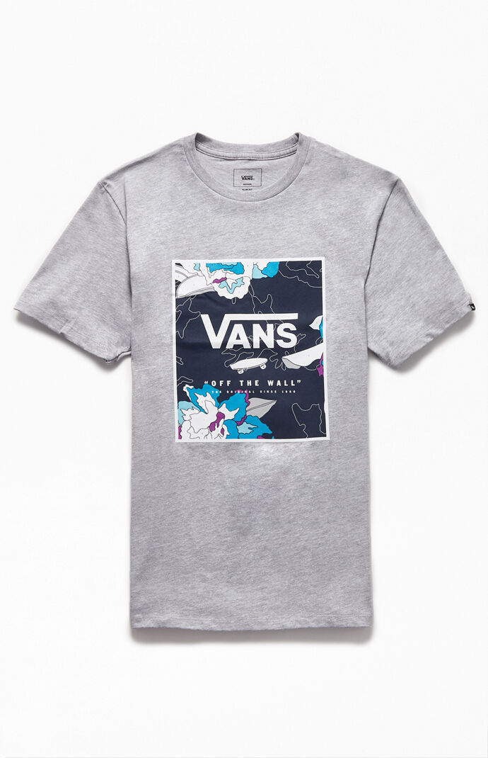 Heather Grey Print Box T-Shirt