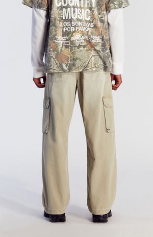 Olive Cargo Baggy Pants image number 4