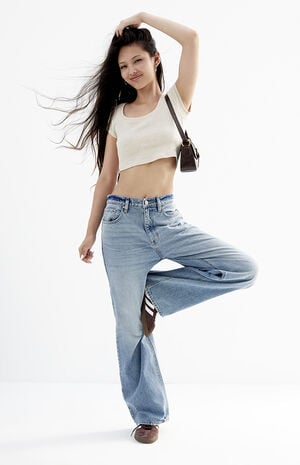 Cali Medium Indigo Baggy Boyfriend Jeans