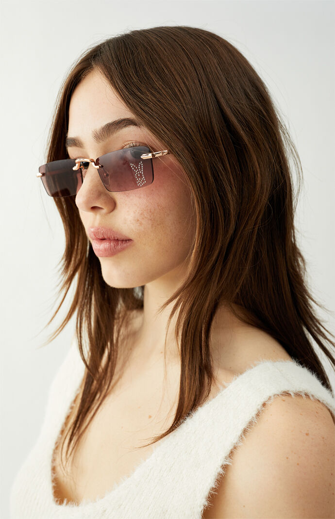 Playboy By PacSun Square Rimless Sunglasses at PacSun.com