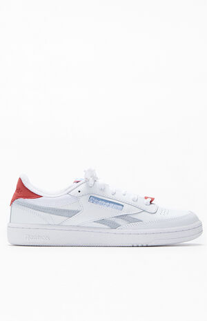 Women's White Red Navy Club C Revenge Sneakers image number 1