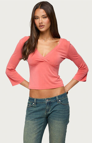 Mar V Neck Quarter Sleeve Top image number 1