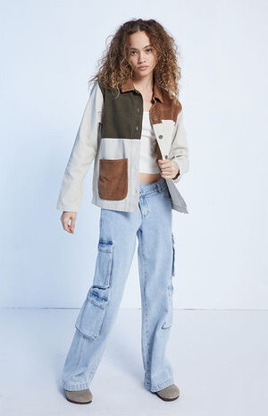 Drill Corduroy Colorblock Jacket image number 1