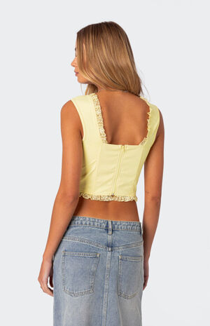 Button Front Lacey Corset image number 5