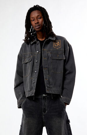 LA Football Club Washed Black Denim Jacket image number 1