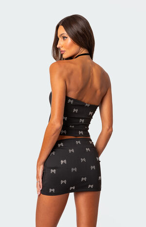 Rhinestone Bow Tube Top image number 4