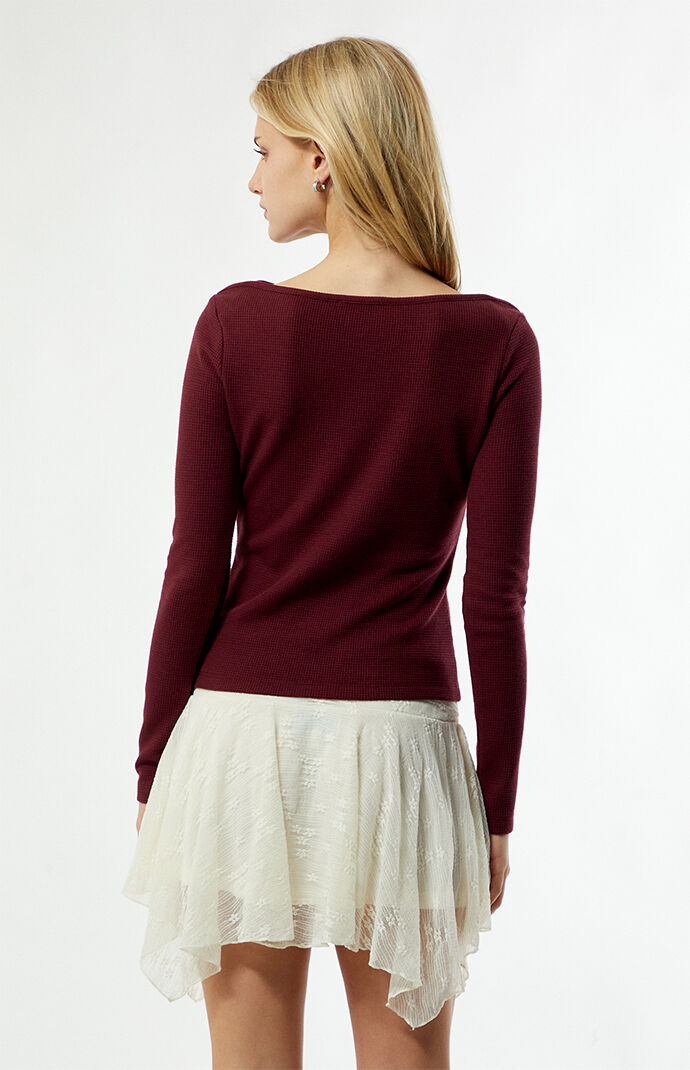 Your Favorite Jodi Long Sleeve Waffle Knit Top