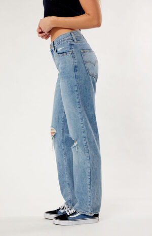 Medium Indigo Ripped '94 Baggy Jeans image number 3